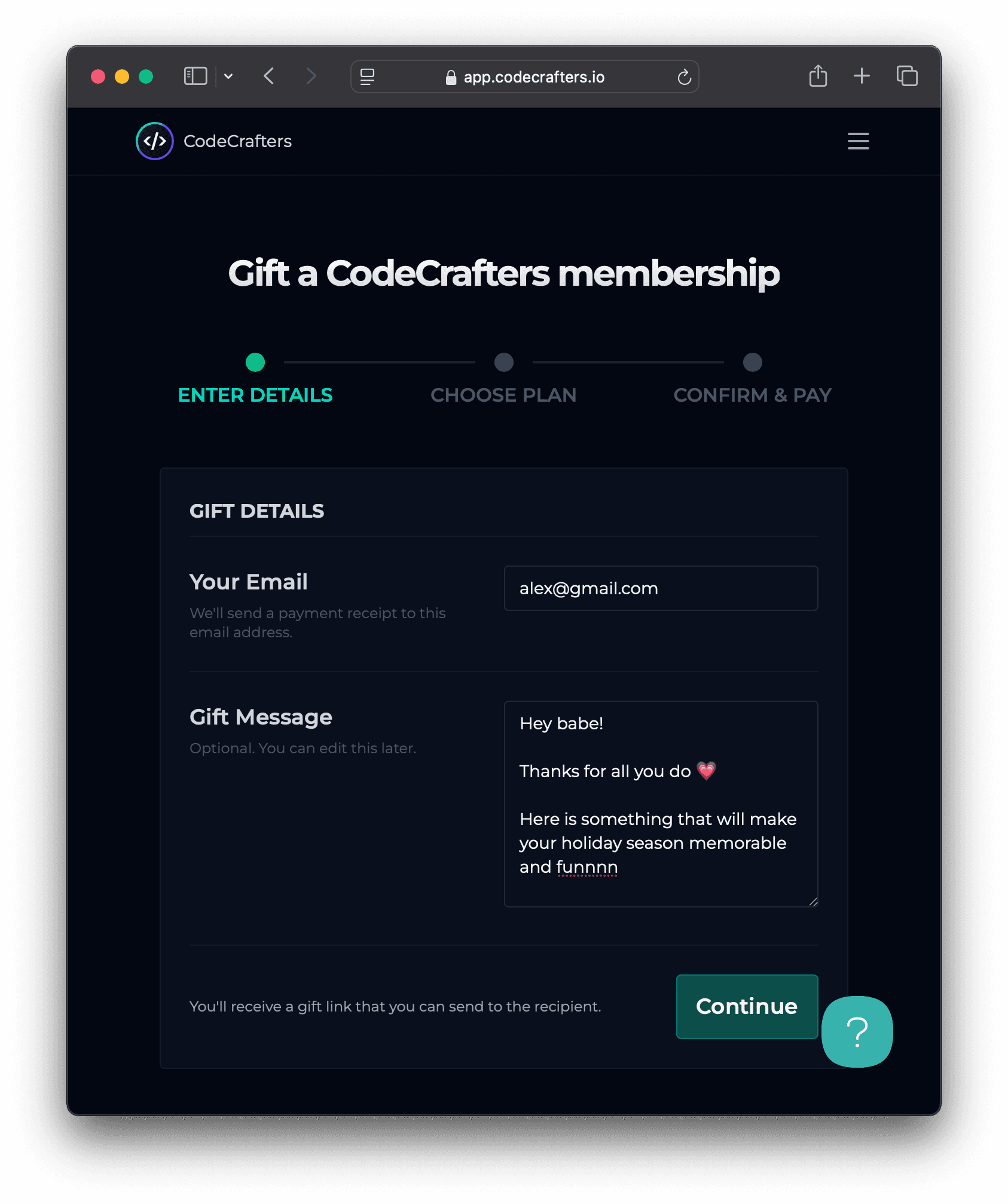 Gift a CodeCrafters membership